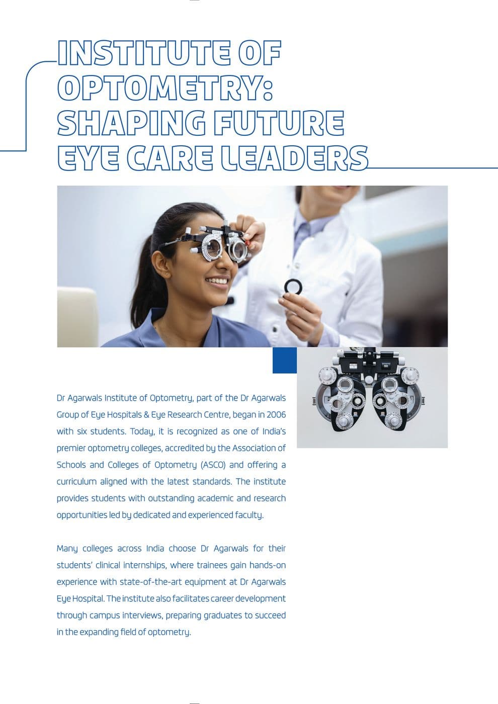 Dr Agarwals Eye Hospital corporate brochure, page 13